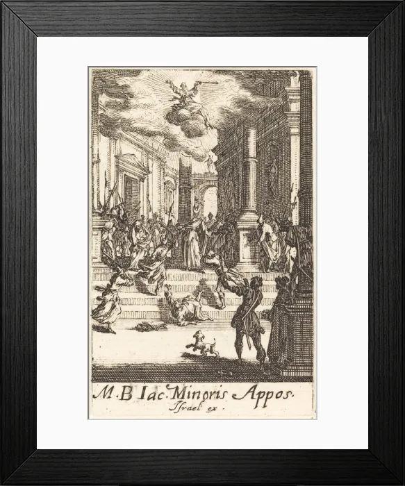 Framed Print : The Martyrdom of Saint James Minor, c. 1634 / 1635. Creator: Jacques Callot Framed Print : The Martyrdom of Saint James Minor, c. 1634 / 1635. Creator: Jacques Callot