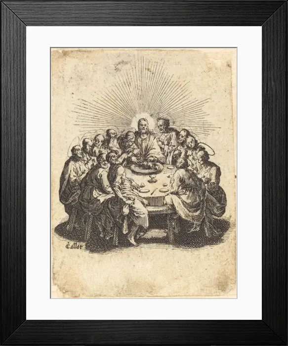 Framed Print : The Last Supper, 1618. Creator: Jacques Callot Framed Print : The Last Supper, 1618. Creator: Jacques Callot