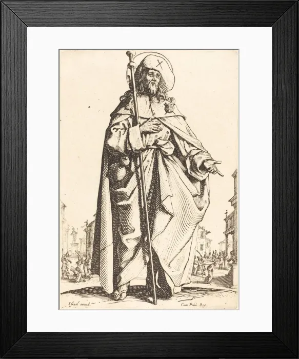 Framed Print : Saint James the Great, published 1631. Creator: Jacques Callot