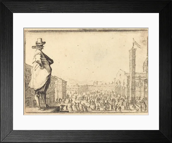 Framed Print : Piazza del Duomo, Florence, c. 1617. Creator: Jacques Callot Framed Print : Piazza del Duomo, Florence, c. 1617. Creator: Jacques Callot