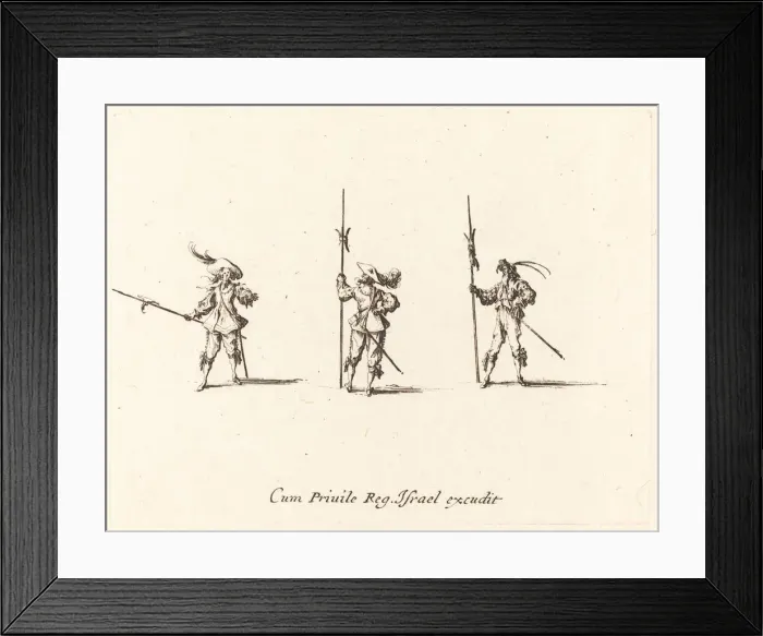 Framed Print : Drill with Halberds, 1634 / 1635. Creator: Jacques Callot Framed Print : Drill with Halberds, 1634 / 1635. Creator: Jacques Callot