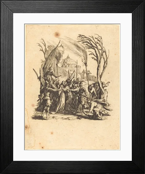 Framed Print : The Betrayal, c. 1624 / 1625. Creator: Jacques Callot Framed Print : The Betrayal, c. 1624 / 1625. Creator: Jacques Callot