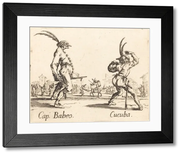 Framed Print : Cap. Babeo and Cucuba, c. 1622. Creator: Jacques Callot Framed Print : Cap. Babeo and Cucuba, c. 1622. Creator: Jacques Callot