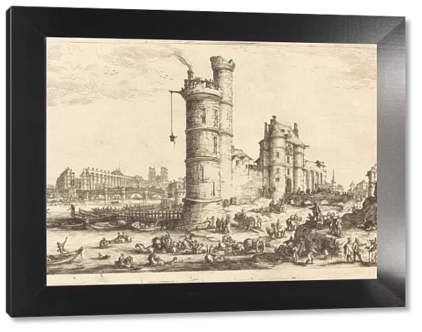 View of the Pont Neuf, 1629. Creator: Jacques Callot