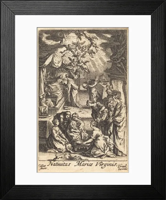 Framed Print : The Birth of the Virgin, in or after 1630. Creator: Jacques Callot
