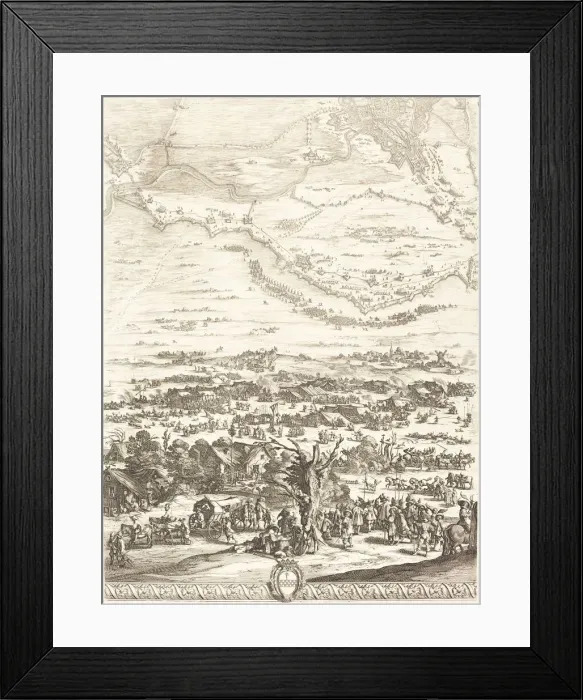 Framed Print : The Siege of Breda [plate 5 of 6], 1627  /  1628. Creator: Jacques Callot