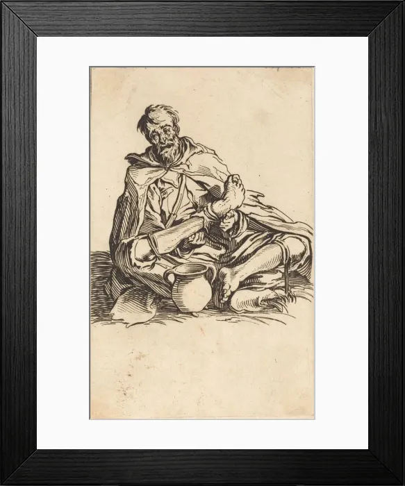 Framed Print : The Sick Man, c. 1622. Creator: Jacques Callot