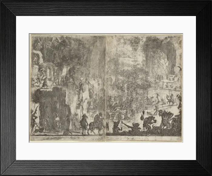Framed Print : The Temptation of Saint Anthony [first version], c. 1617. Creator: Jacques Callot