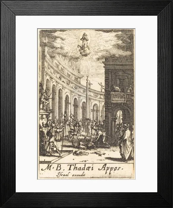 Framed Print : The Martyrdom of Saint Thaddeus, c. 1634 / 1635. Creator: Jacques Callot Framed Print : The Martyrdom of Saint Thaddeus, c. 1634 / 1635. Creator: Jacques Callot