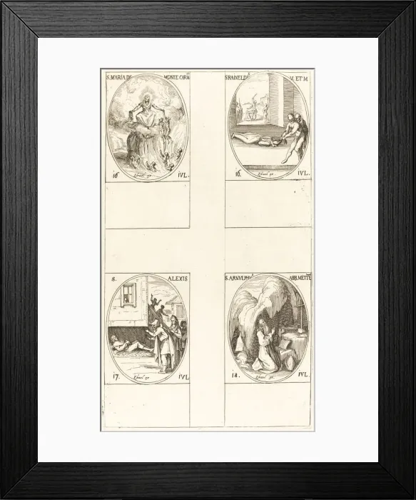 Framed Print : St. Mary of Mont Carmel; St. Raineldis; St. Alexis; St. Arnold of Metz