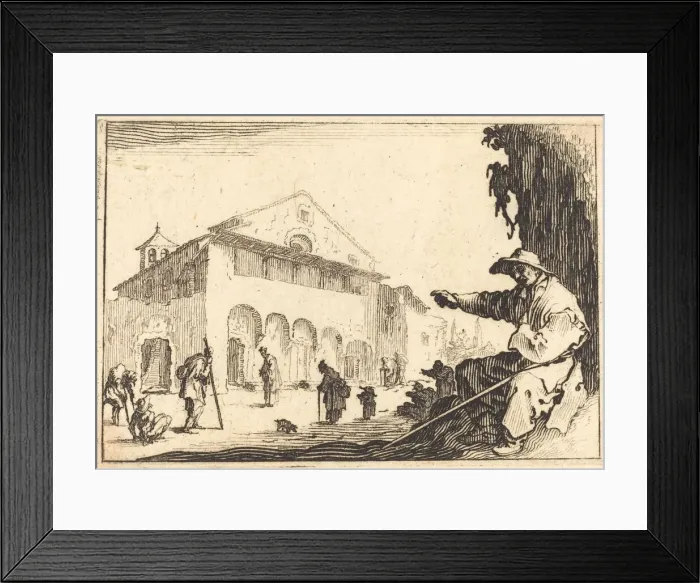 Framed Print : Almshouse, c. 1617. Creator: Jacques Callot Framed Print : Almshouse, c. 1617. Creator: Jacques Callot