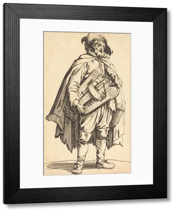 Framed Print : The Hurdy-Gurdy Player, c. 1622. Creator: Jacques Callot Framed Print : The Hurdy-Gurdy Player, c. 1622. Creator: Jacques Callot