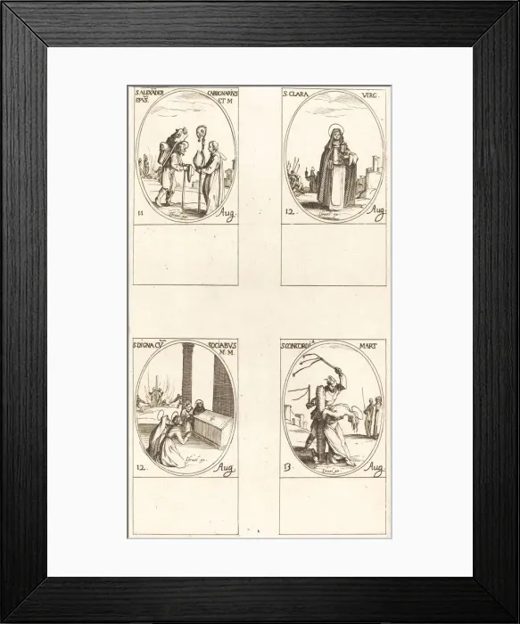 Framed Print : St. Alexander Carbonarius; St. Clare; St. Digna and Companions; St. Concordia Framed Print : St. Alexander Carbonarius; St. Clare; St. Digna and Companions; St. Concordia