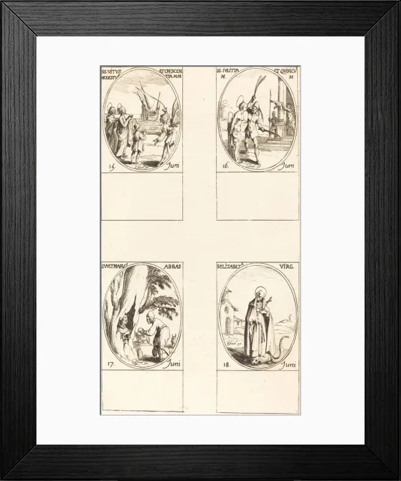 Framed Print : Sts. Vitus, Modestus, & Crescentia;Sts. Julitta & Quiricus;St Framed Print : Sts. Vitus, Modestus, & Crescentia;Sts. Julitta & Quiricus;St
