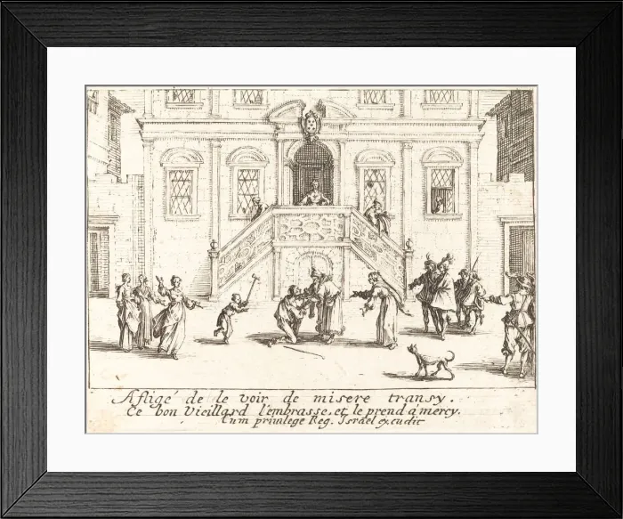 Framed Print : Return of the Prodigal Son, 1635. Creator: Jacques Callot Framed Print : Return of the Prodigal Son, 1635. Creator: Jacques Callot