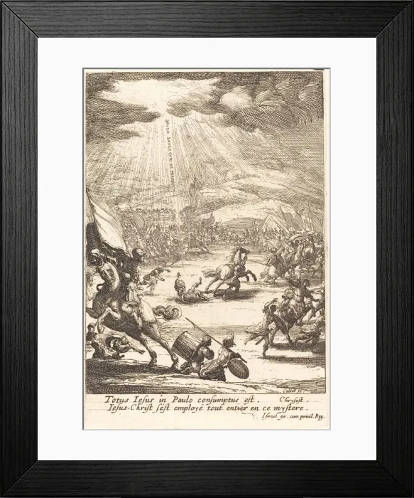 Framed Print : The Conversion of Saint Paul. Creator: Jacques Callot