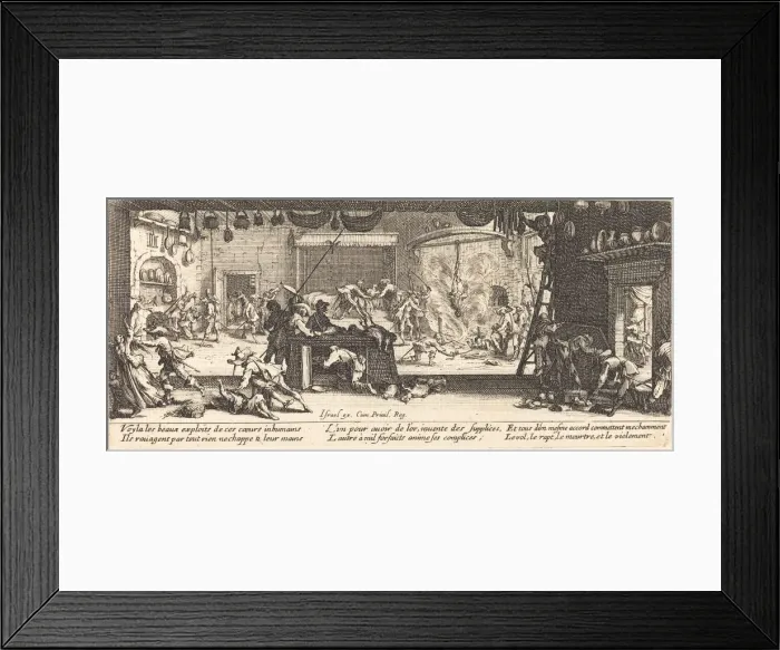 Framed Print : Plundering a Large Farmhouse, c. 1633. Creator: Jacques Callot Framed Print : Plundering a Large Farmhouse, c. 1633. Creator: Jacques Callot