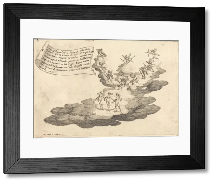Framed Print : The Float of Love, 1616. Creator: Jacques Callot Framed Print : The Float of Love, 1616. Creator: Jacques Callot