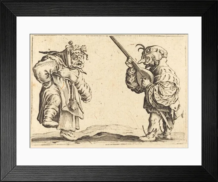 Framed Print : Dancers with Lute, c. 1622. Creator: Jacques Callot