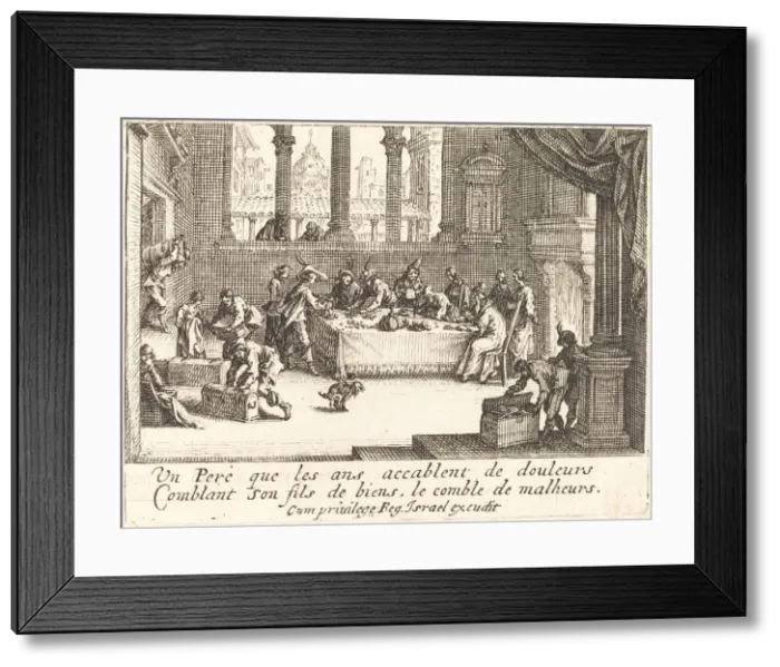 Framed Print : The Inheritance, 1635. Creator: Jacques Callot Framed Print : The Inheritance, 1635. Creator: Jacques Callot