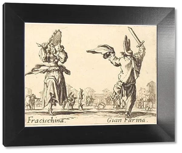 Fracischina and Gian Farina, c. 1622. Creator: Jacques Callot