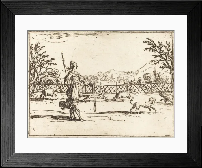 Framed Print : The Huntress. Creator: Jacques Callot Framed Print : The Huntress. Creator: Jacques Callot