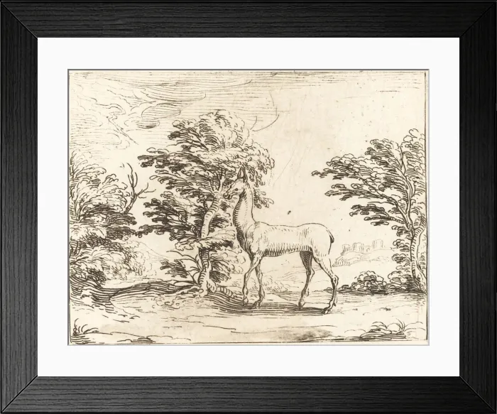 Framed Print : The Doe. Creator: Jacques Callot Framed Print : The Doe. Creator: Jacques Callot