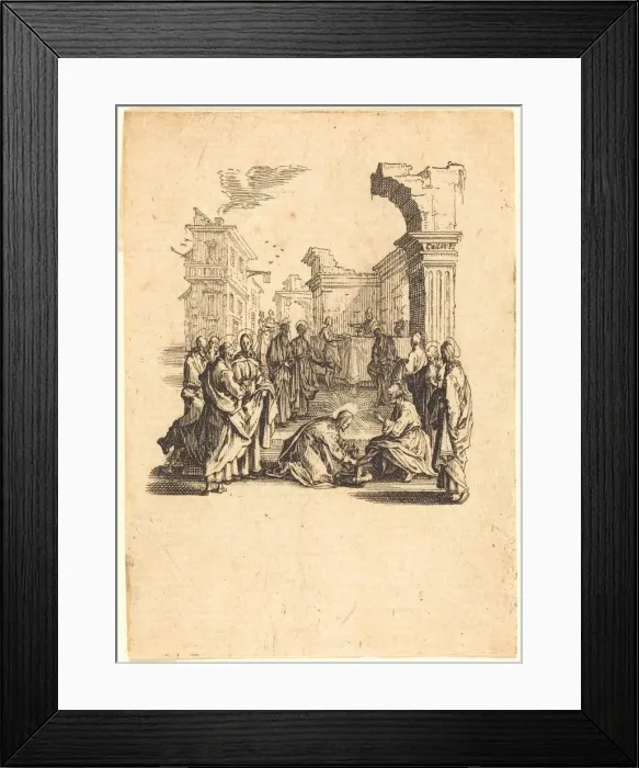 Framed Print : Christ Washing the Feet of the Apostles, c. 1624 / 1625. Creator: Jacques Callot Framed Print : Christ Washing the Feet of the Apostles, c. 1624 / 1625. Creator: Jacques Callot