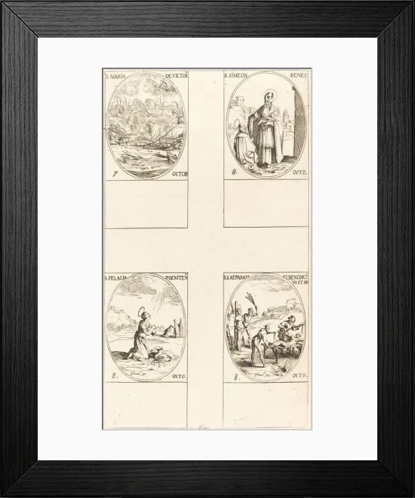 Framed Print : St. Mary of Victory; St. Simeon, Prophet; St. Pelagia; Sts. Reparata and Benedicta Framed Print : St. Mary of Victory; St. Simeon, Prophet; St. Pelagia; Sts. Reparata and Benedicta