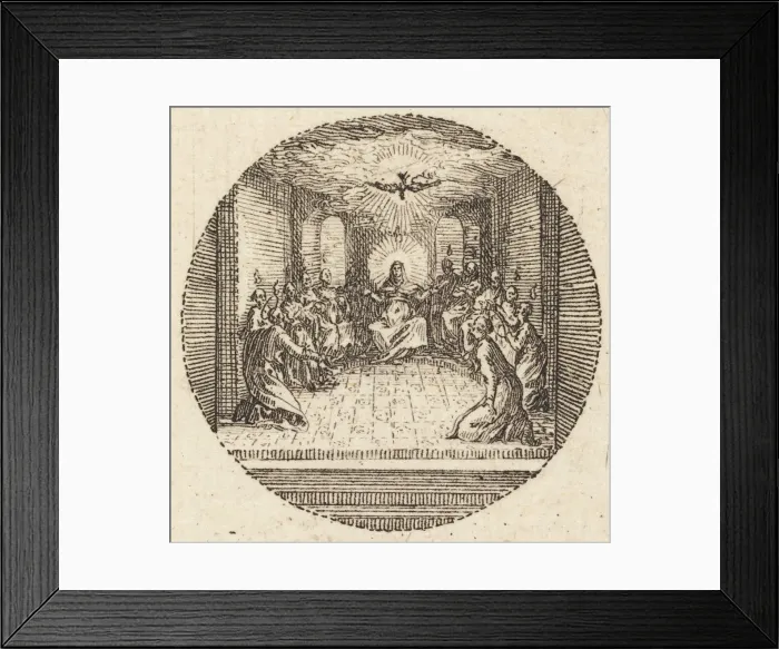 Framed Print : The Descent of the Holy Dove, c. 1631. Creator: Jacques Callot Framed Print : The Descent of the Holy Dove, c. 1631. Creator: Jacques Callot
