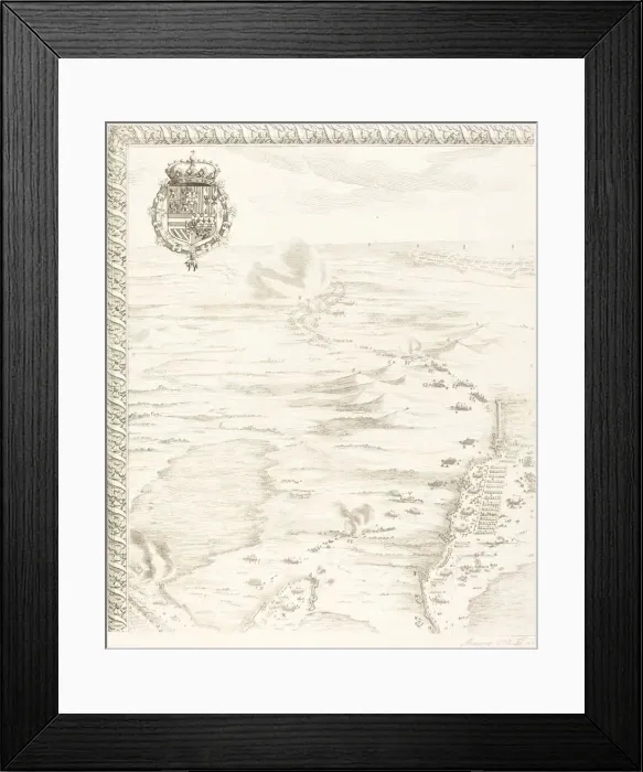 Framed Print : The Siege of Breda [plate 1 of 6], 1627  /  1628. Creator: Jacques Callot