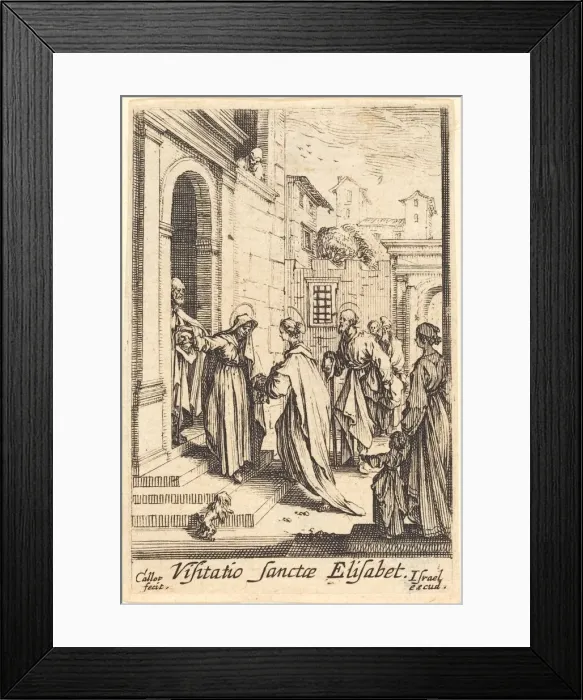 Framed Print : The Visitation, in or after 1630. Creator: Jacques Callot Framed Print : The Visitation, in or after 1630. Creator: Jacques Callot