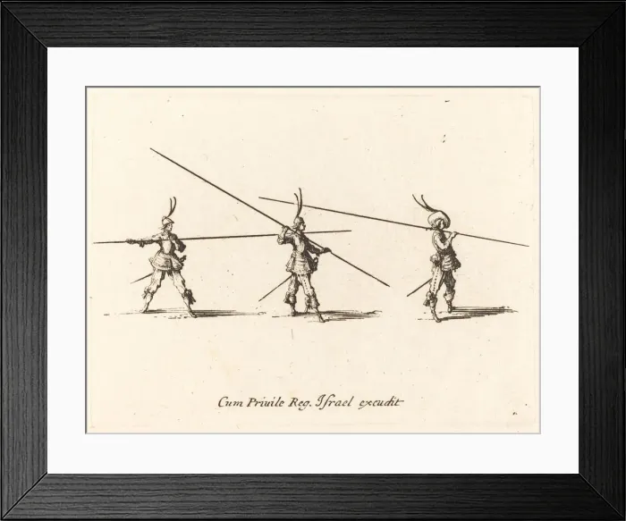 Framed Print : Drill with Tilted Pikes, 1634 / 1635. Creator: Jacques Callot Framed Print : Drill with Tilted Pikes, 1634 / 1635. Creator: Jacques Callot