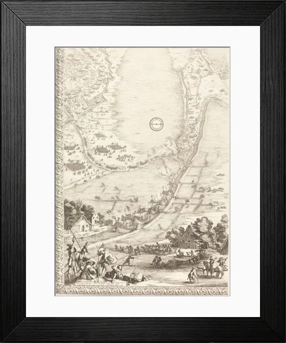 Framed Print : The Siege of Breda [plate 4 of 6], 1627  /  1628. Creator: Jacques Callot