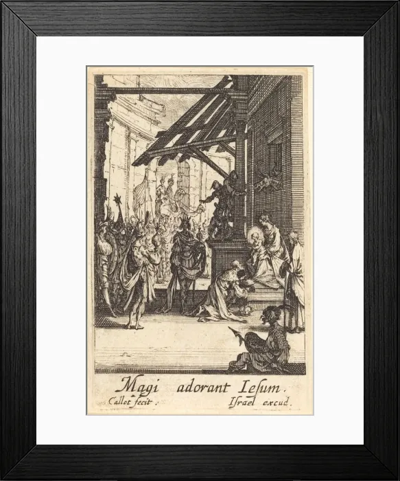 Framed Print : The Adoration of the Magi, in or after 1630. Creator: Jacques Callot Framed Print : The Adoration of the Magi, in or after 1630. Creator: Jacques Callot