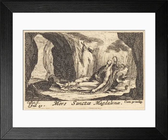 Framed Print : Death of the Magdalene. Creator: Jacques Callot Framed Print : Death of the Magdalene. Creator: Jacques Callot