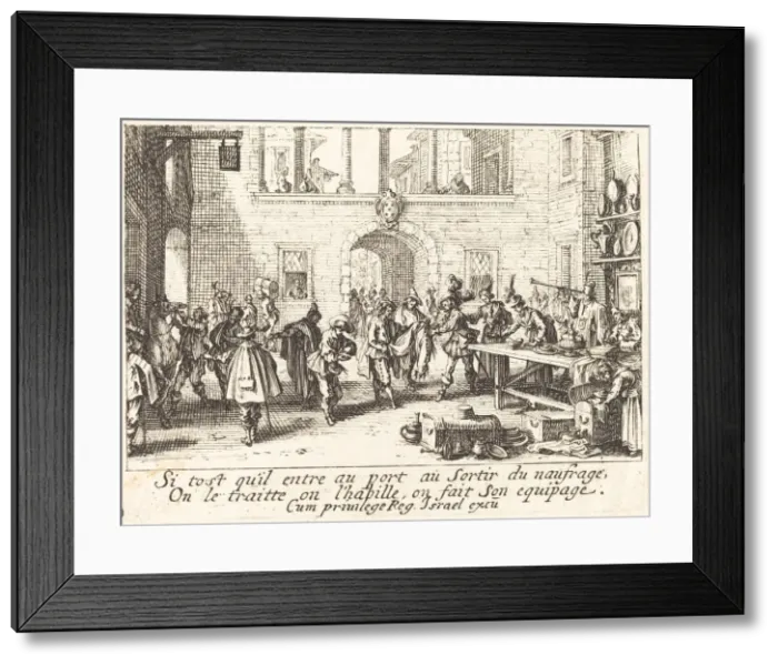 Framed Print : The Parents Bestow Gifts, 1635. Creator: Jacques Callot Framed Print : The Parents Bestow Gifts, 1635. Creator: Jacques Callot