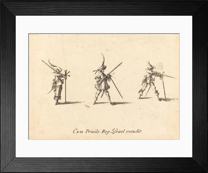 Framed Print : Firing the Musket, 1634 / 1635. Creator: Jacques Callot Framed Print : Firing the Musket, 1634 / 1635. Creator: Jacques Callot