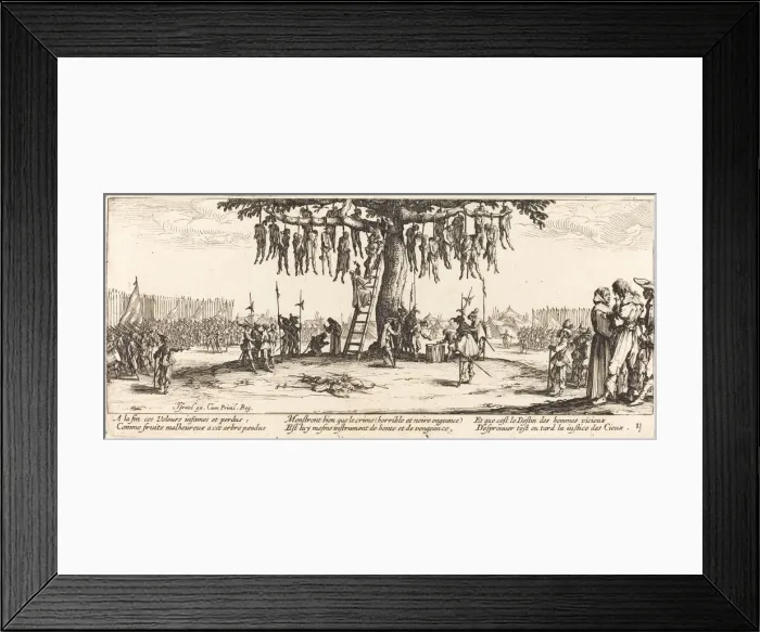 Framed Print : The Hanging, c. 1633. Creator: Jacques Callot Framed Print : The Hanging, c. 1633. Creator: Jacques Callot
