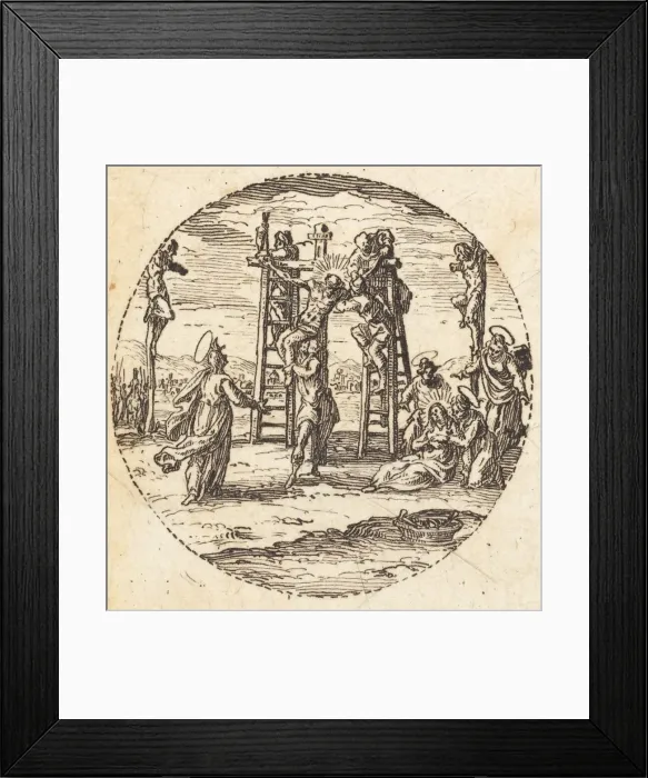 Framed Print : Descent from the Cross, c. 1631. Creator: Jacques Callot Framed Print : Descent from the Cross, c. 1631. Creator: Jacques Callot