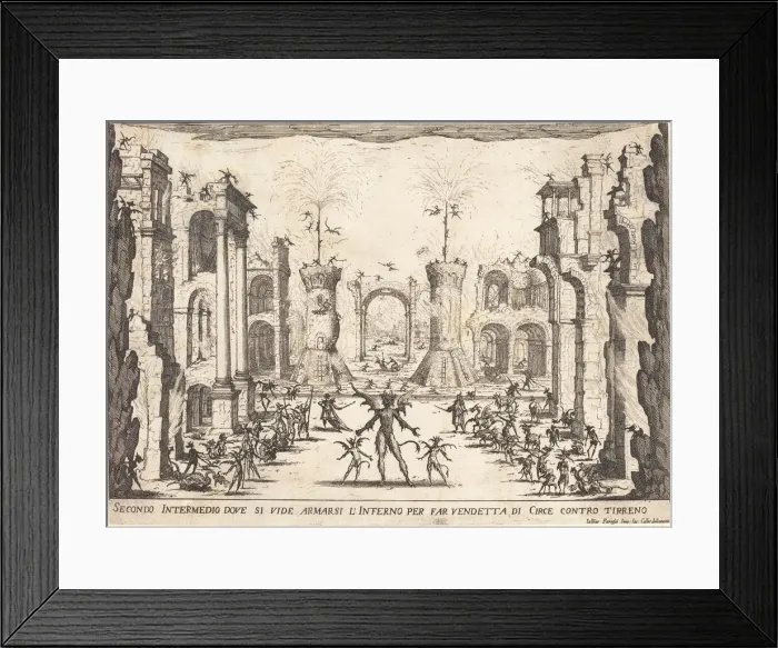 Framed Print : Second Intermezzo, 1617. Creator: Jacques Callot Framed Print : Second Intermezzo, 1617. Creator: Jacques Callot