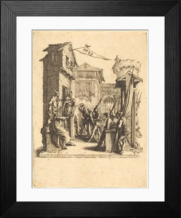 Framed Print : Christ before Caiaphas, c. 1624 / 1625. Creator: Jacques Callot Framed Print : Christ before Caiaphas, c. 1624 / 1625. Creator: Jacques Callot
