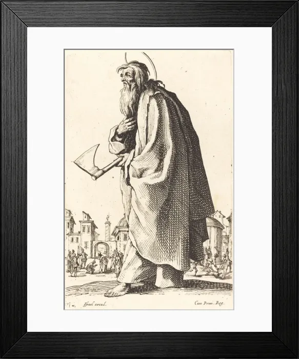 Framed Print : Saint Thaddeus, published 1631. Creator: Jacques Callot Framed Print : Saint Thaddeus, published 1631. Creator: Jacques Callot