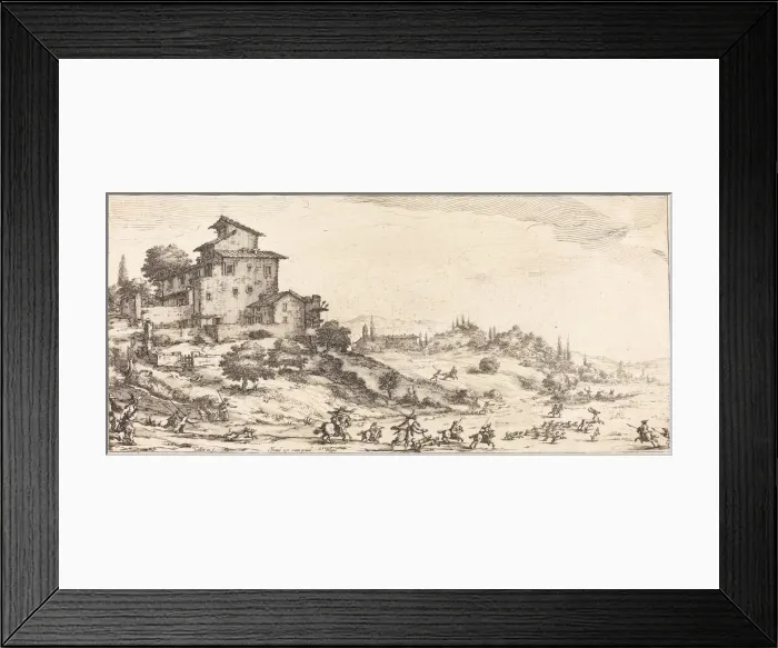 Framed Print : The Stag Hunt, probably c. 1630. Creator: Jacques Callot Framed Print : The Stag Hunt, probably c. 1630. Creator: Jacques Callot