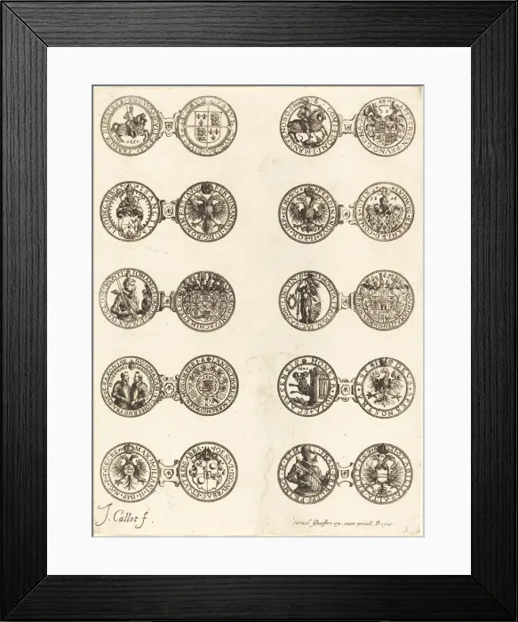 Framed Print : Coins [plate 5]. Creator: Jacques Callot