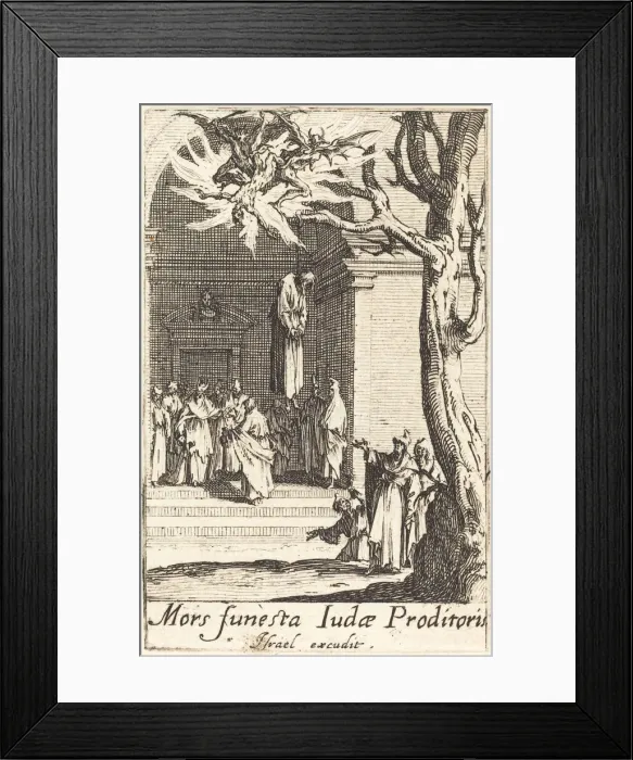 Framed Print : The Death of Judas, c. 1634 / 1635. Creator: Jacques Callot Framed Print : The Death of Judas, c. 1634 / 1635. Creator: Jacques Callot