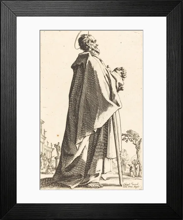 Framed Print : Saint Matthew, published 1631. Creator: Jacques Callot Framed Print : Saint Matthew, published 1631. Creator: Jacques Callot