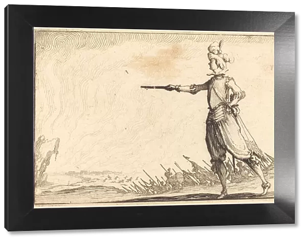 Military Commander on Foot, c. 1617. Creator: Jacques Callot