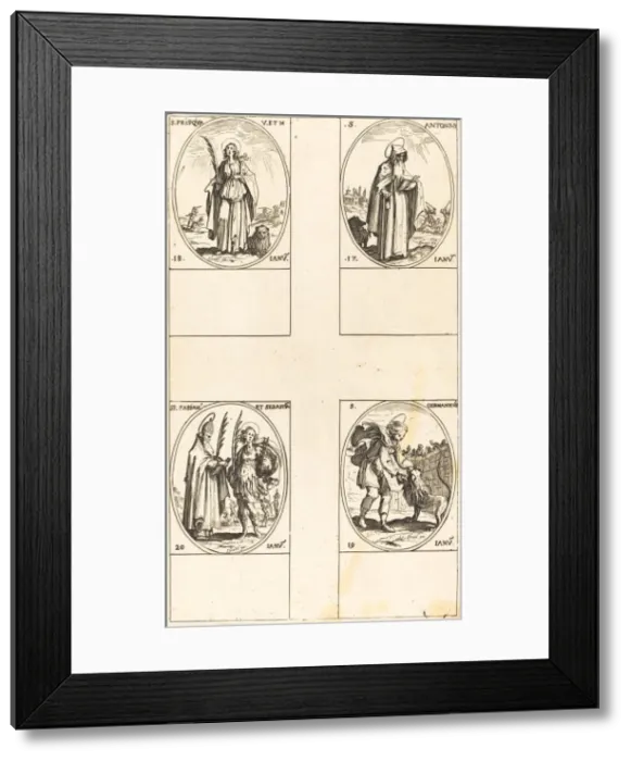 Framed Print : St. Anthony; St. Prisca; St. Germanicus; Sts. Fabian and Sebastian Framed Print : St. Anthony; St. Prisca; St. Germanicus; Sts. Fabian and Sebastian