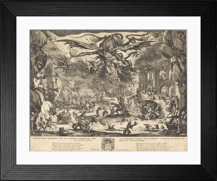 Framed Print : The Temptation of Saint Anthony [second version], 1635. Creator: Jacques Callot